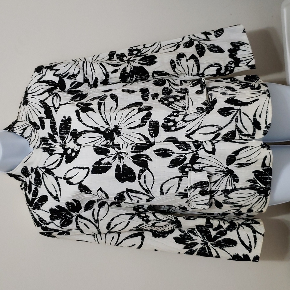 Alfred Dunner Casual Floral Design Blazer